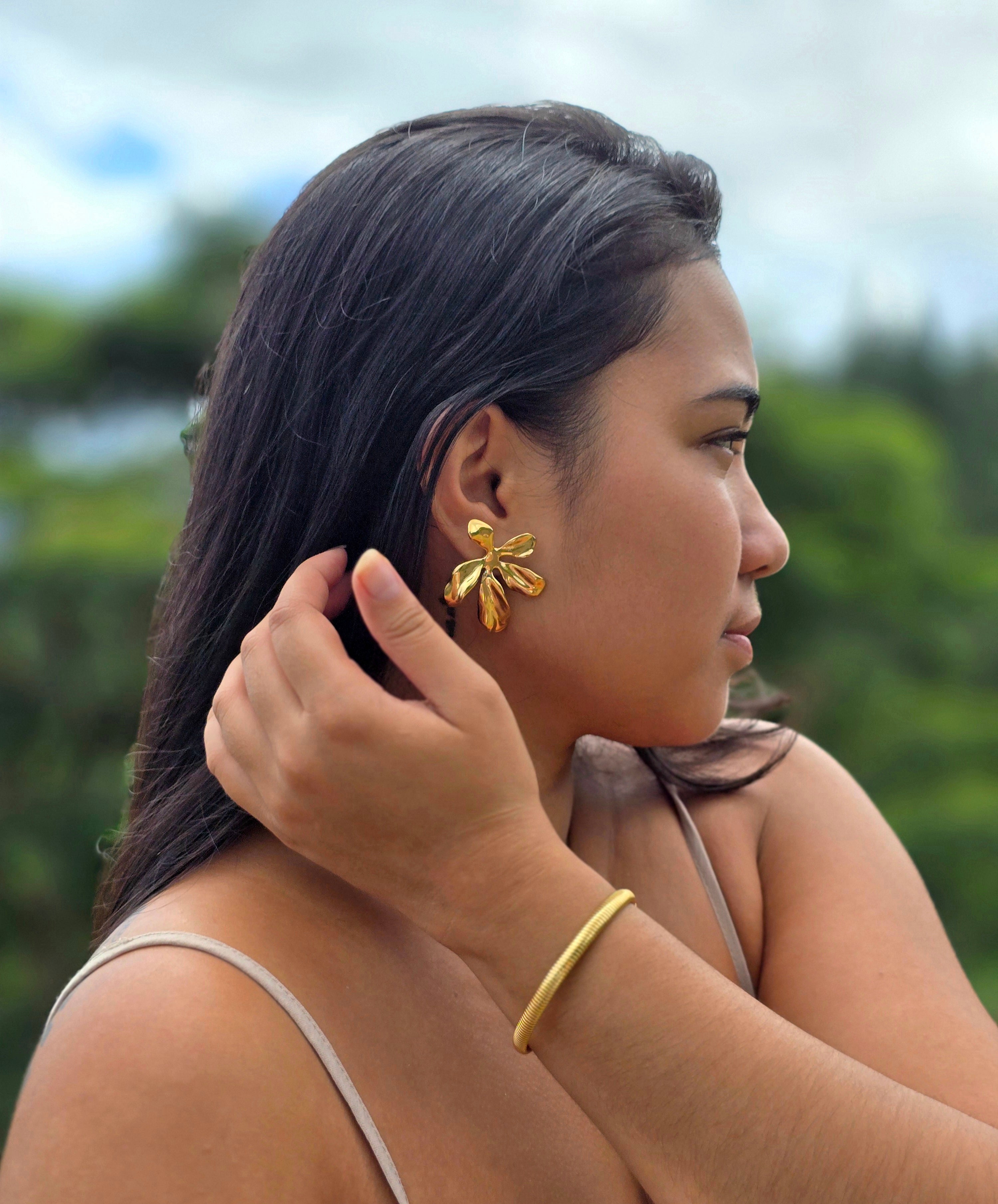 Boucles d'oreilles Camélia